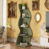 JANSNO 5-Tier Corner Bookshelf with Adjustable Storage Rack for Living Room or Office - 4 of 4