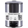Evideco French Home Goods Metal Waste Basket with Silent Soft Close Lid, Large 5L - 1.3 Gal- - 2 of 4