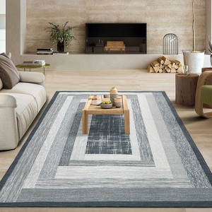 Machine Washable Area Rugs Non Slip Low Pile Stain Resistant Indoor Modern Ultra Soft Carpet Perfect for Home Decoration - 1 of 4