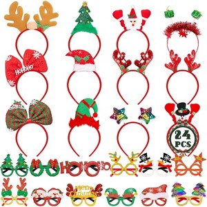 Christmas Party Favors, Cute Christmas Glasses Headbands Set, Christmas Headwear - 1 of 4