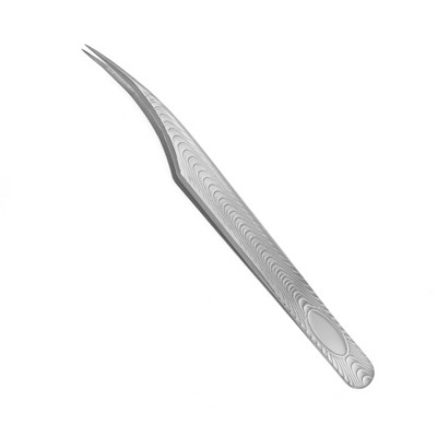 Unique Bargains Women's Dolphin Eyelash Extension Tweezers Silver Tone 1 Pc