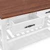 GlasFlength Console Tables Retro Design Console with Two Open Shelves Table Entryway Table Display Shelf for Room, White, 42.01"*13.78"*29.92" - 4 of 4