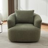 Sapphtopaz 360° Swivel Accent Chair with Pillow Boucle Upholstered Barrel Chair with Armrests Comfy Sofa Reading Chair for Living Room, Bedroom - 2 of 4