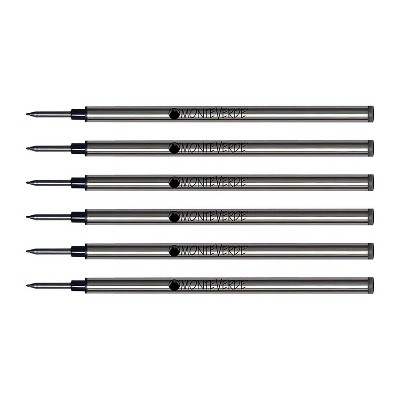 Monteverde Spring Loaded Fine Liner Refill For Most Capped Rollerball Pens Blue 6/Pack (G623BU)