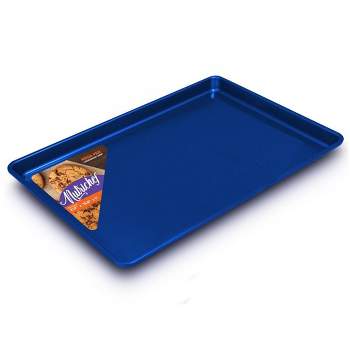 NutriChef Nonstick Cookie Sheet Baking Pan - 1qt Metal Oven Baking Tray, Professional Quality Non-Stick Bake Trays, Stylish Diamond Silicone Coating