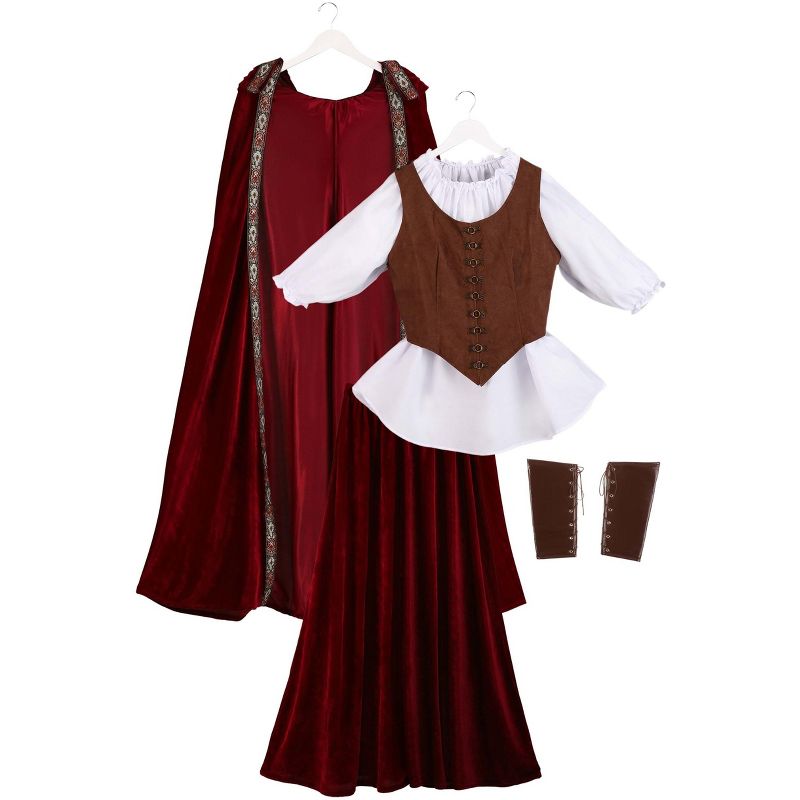 HalloweenCostumes.com Women's Deluxe Red Riding Hood Plus Size Costume, 2 of 13