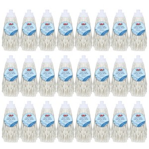 LOLA Refill for Cotton Floor Wet String Mop, Absorbs up to 3X its Weight in Water, Heavy Duty & Super Absorbent for Floor Cleaning, 24 Pack - 1 of 3
