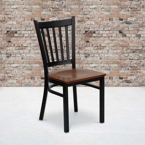 Vertical Back Metal Restaurant Chair