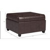TUYOHW 31" Square Storage Bench,End of Bed Ottoman Bench with Button-Tufted Lid,Ottoman for Living Room,Entryway - 3 of 4