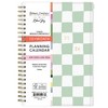 Blue Sky Brook Gossen Planner PP with Zip Pouch 5"x8" Weekly/Monthly Wirebound (15 Month) Green Check - 3 of 4