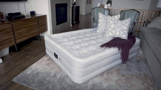 Insta-Bed 18" Pillow Top Air Mattress with Neverflat Pump - Queen, 2 of 7, play video