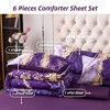 BAGOKIE Marble Watercolor 6 Pieces Comforter Bedding Set - 4 of 4