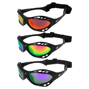 3 Pairs of Birdz Eyewear Seahawk Safety Goggles with Red Mirror, Pink Mirror, Purple Lenses - 1 of 4