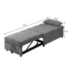 4 in 1 Adjustable Footstool Bed Stool Guest Sofa Chair, Modern Sleeper Sofa Guest Bed - 3 of 4