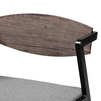 Revelin Industrial Gray Wood and Metal 5-Piece Dining Set