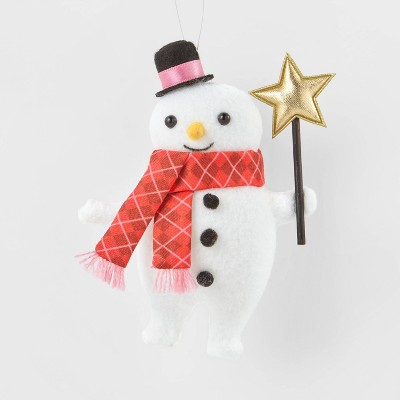 Snowman with Star Wand Christmas Tree Ornament - Wondershop™