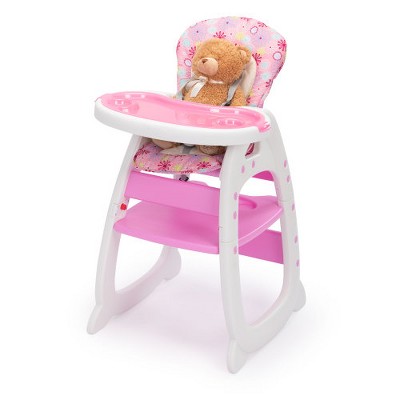 Acoinel Convertible High Chair,Booster Seat with Safety Belt Feeding Tray