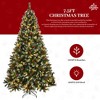 Lycvki 7.5ft Pre-Decorated Artificial Frosted Christmas Tree with Pine Cones, Berries, Metal Base for Holiday - 2 of 4