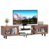 VYNXARIA Mid Century Modern TV Stand for 55/60/65/70 Inch TV,Wood Entertainment Center with Power Outlets,Walnut - 4 of 4