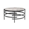 NicBex Modern 32.48" Round Coffee Table with Smooth Edges and Iron Frame for Living Room - 3 of 4