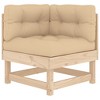 vidaXL Patio Lounge Set with Cushions Outdoor Furniture Set 5 Piece Solid Wood - Natural Pine - 4 of 4