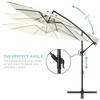 Best Choice Products 10ft Solar LED Offset Hanging Outdoor Market Patio Umbrella w/ Adjustable Tilt - 4 of 4