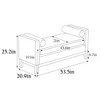 GustoWave 53.5" Upholstered End of Bed Bench with Pillows - Modern Style, Solid Wood Legs - Entryway and Living Room Ottoman Bench,Light Gray - 2 of 4