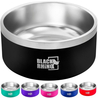 Black Rhino 42 Oz Double Insulated Stainless Steel Dog Bowls