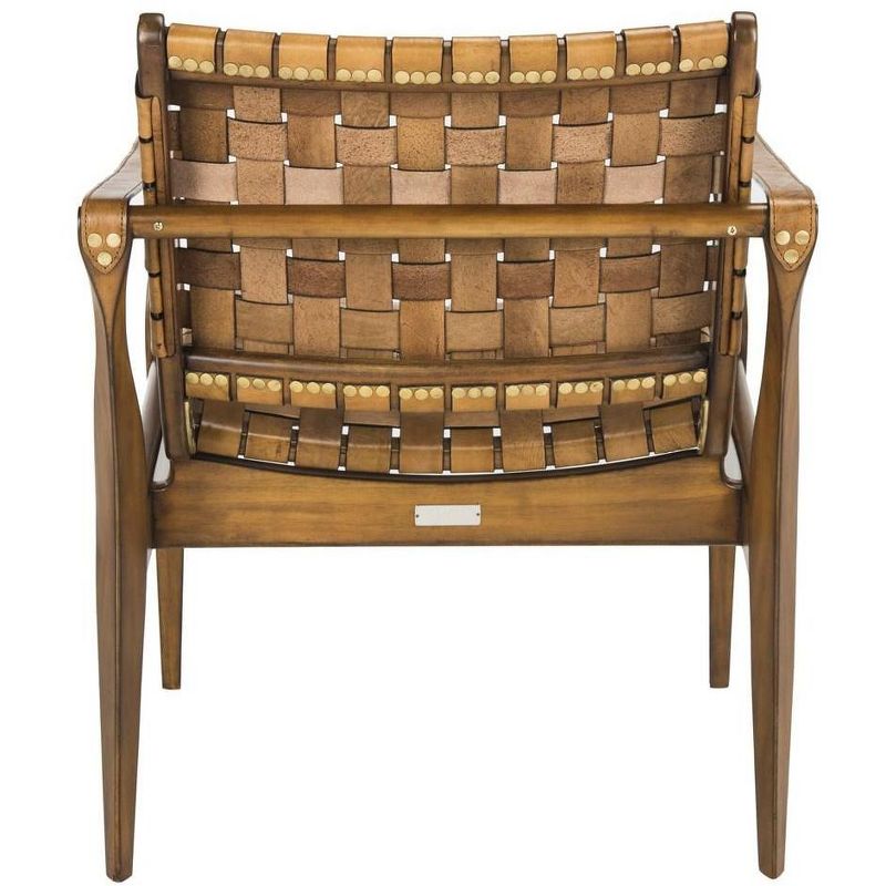 Dilan Leather Safari Chair  - Safavieh, 5 of 9