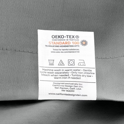 King Size Gray Cotton Sateen Duvet Cover Set