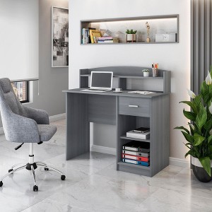NicBex Home Office Desk 41" L Morden Writing Desk with 1 Drawer, 2 Open Storage Shelves, Wooden Desktop and Legs for Study and Work - 1 of 4