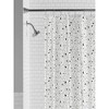 LunaLulinlk PEVA Shower Curtain with hooks, Black, White - 2 of 4
