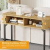 Fluted Console Table with Storage - Wood Sofa Table with Sliding Door, Entryway Table with Storage Space for Living Room, Couch, Hallway, Foyer - 4 of 4