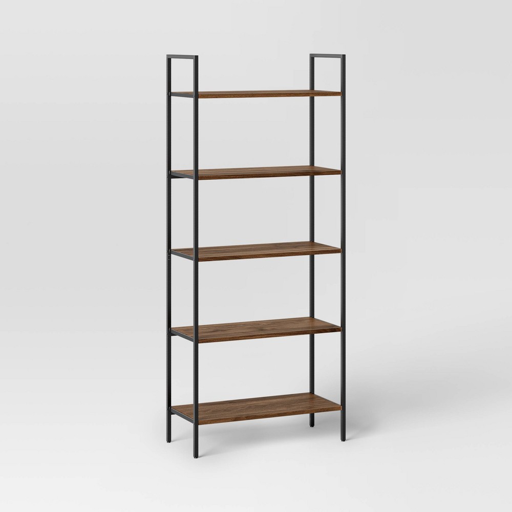 72" Loring 5 Shelf Ladder Bookshelf Walnut - Threshold™