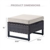 Gymojoy Outdoor 2 Pieces Patio Rattan Ottomans All-Weather Ottomans - 2 of 4