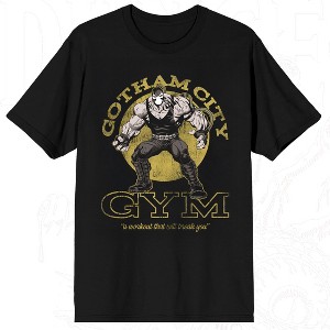 Batman Gotham City Gym Adult Black Crew Neck Short Sleeve T-shirt - 1 of 4