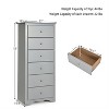 HDZNVF 6 Drawers Chest Dresser Clothes Storage Bedroom Furniture Cabinet, Gray - 2 of 4