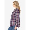 Woman Within Plus Size Pintucked Flannel Shirt - 4 of 4