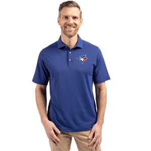 Toronto Blue Jays Cutter & Buck Virtue Eco Pique Recycled Mens Big and Tall Polo - 1 of 1