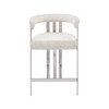 Meridian Furniture,Marcello Stone Velvet Counter Stool, Set of 2 - 3 of 4