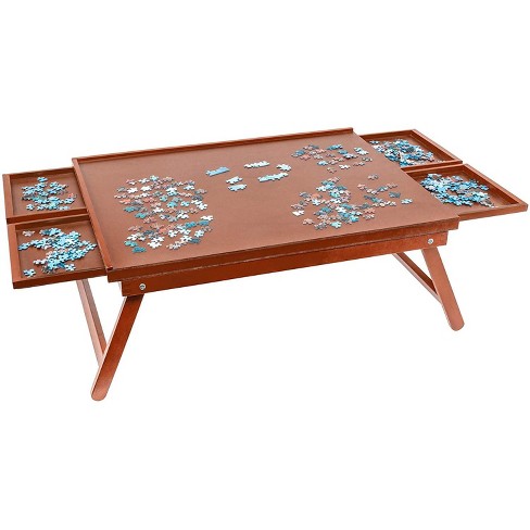 Jumbl Puzzle Board Rack 23 X 31 Wooden Jigsaw Puzzle Table W 4 Drawers Puzzles Up To 1 000 Pieces Target