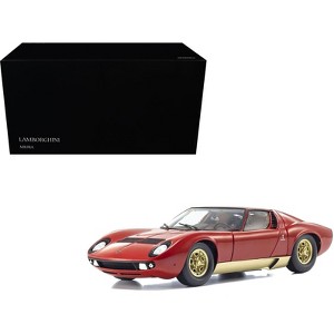 Lamborghini Miura P 400 Red with Gold Accent 1/18 Diecast Model