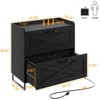 Lateral File Cabinet with 2 Drawers & Charging Station - 2 of 4
