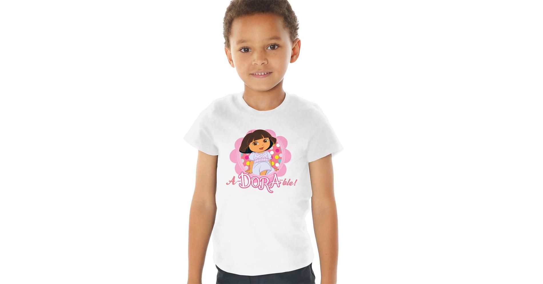 Toddler Boys' Dora the Explorer Adorable! T-Shirt (4T) White