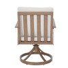Anybear 2Pcs Swivel Dining Chair Aluminum Slat with 5cm Cushion and Backrest Beige - 4 of 4