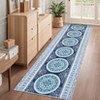 Washable Vintage Farmhouse Area Rugs with Floral Print for Bedroom Living Room, Soft Non Slip Retro Accent Throw Carpet for Home Office - 2 of 4