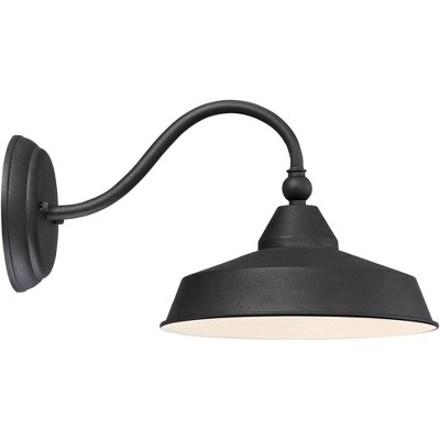 Black Industrial Gooseneck LED Vanity Wall Light