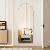 Beautyolove Full Length Mirror 76" x 34" Arched Floor Mirror Hanging Mounted or Leaning Mirrors Oversized Full Body Mirrors - 2 of 4