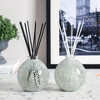 WHOLE HOUSEWARES Clear Mosaic Glass Diffuser Bottles with Black and White Fiber Sticks - image 2 of 4