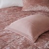 Sapphtopaz 3-Piece Blush Crushed Velvet Comforter Set, Diamond Quilted Twin/Twin XL Quilt Set with Shams & Decorative Pillow - 4 of 4